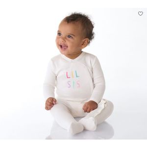 Pottery Barn kids Lil Sis Organic Nursery Pajama- Size 3-6 month